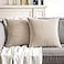 MIULEE Pack of 2 Beige Decorative Pillow Covers 20X20 Inch Soft Chenille Couch Throw Pillows Farmhouse Cushion Covers for Home Decor Sofa Bedroom Living Room