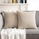 MIULEE Pack of 2 Beige Decorative Pillow Covers 20X20 Inch Soft Chenille Couch Throw Pillows Farmhouse Cushion Covers for Home Decor Sofa Bedroom Living Room