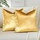 OTOSTAR Soft Velvet Decorative Throw Pillow Covers Solid Square Cushion Case Home Decor Pillow Covers for Couch Sofa Bedroom Living Room Decorative Pillowcases 22 x 22 Inch Pack of 2 Gold