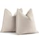 ZWJD Beige Pillow Covers 20x20 Set of 2 Chenille Throw Pillow Covers with Elegant Design Soft and Luxurious Decorative Throw Pillows for Couch Bed and Home Decor