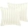 COTEY 18x18 Throw Pillow Covers Set of 2 Decorative Faux Fur Covers for Bed Couch Soft Fluffy Pillow Cover with Velvet Back for Living Room Neutral Home Dcor Accent for Sofa Cream White