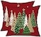 DFXSZ Christmas Pillow Covers 20x20 Inch Set of 2 Xmas Tree Decorative Red Throw Pillows Winter Christmas Decor for Home Couch TH50C20