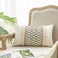 Mayler Yee Lumbar Throw Pillow Covers 12 x 20Inch30x50cm 1PC for Living Room Cotton Linen Boho Sytle Decorative Home Beige Black Grid
