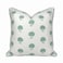 Jillien Harbor Marco Green Blockprint Premium Pillow Cover Grandmillennial Throw Pillow for Home Green Pillow Cover