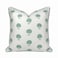 Jillien Harbor Marco Green Blockprint Premium Pillow Cover Grandmillennial Throw Pillow for Home Green Pillow Cover