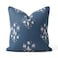 Jillien Harbor The Norfolk Dark Blue White Floral Block Print Pillow Cover Dark Blue Decorative Throw Pillow Cover Grandmillennial Home Decor 20 x 20