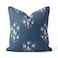 Jillien Harbor The Norfolk Dark Blue White Floral Block Print Pillow Cover Dark Blue Decorative Throw Pillow Cover Grandmillennial Home Decor 20 x 20