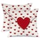 AACORS Valentines Day Pillow Covers 18X18 Set of 2Love Heart Decorations Holiday Farmhouse Decorative Pillow Case for Sofa Couch