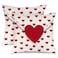 AACORS Valentines Day Pillow Covers 18X18 Set of 2Love Heart Decorations Holiday Farmhouse Decorative Pillow Case for Sofa Couch