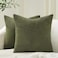 Topfinel Olive Green Decorative Throw Pillow Covers Set of 2 18x18 Inches for Couch Bed Sofa Boho Aesthetic Home Decor Soft Corduroy Striped Patchwork Windmill Textured Cushion Cases 45x45 cm