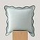 Double Stitch Scalloped Throw Pillow Covers 100 Cotton Decorative Boho Pillow Covers 20 x 20inch Made in India Square Cushion Case Modern Home Decor for Couch Sofa Living Room Aqua Mint