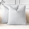OTOSTAR Pack of 2 Throw Pillow Covers 20x20 Inch Linen Blue Grey Pillowcases Farmhouse Decorative Solid Pillow Covers 50x50 cm Square Cushion Case for Home Decor Sofa Couch Bed Blue Grey