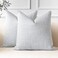 OTOSTAR Pack of 2 Throw Pillow Covers 20x20 Inch Linen Blue Grey Pillowcases Farmhouse Decorative Solid Pillow Covers 50x50 cm Square Cushion Case for Home Decor Sofa Couch Bed Blue Grey