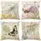 wyooxoo Farmhouse Pillow Covers 18x18 Set of 4 Spring Pillow Covers Outdoor Decorative Throw Cushion Case for Sofa Couch Living Room