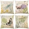wyooxoo Farmhouse Pillow Covers 18x18 Set of 4 Spring Pillow Covers Outdoor Decorative Throw Cushion Case for Sofa Couch Living Room