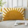 Adabana Decorative Boho Throw Pillow Covers 12x20 Lumbar Tufted Pillows Cover for Couch Bed Sun Sunshine Pillow Cover for Kids