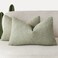 Foindtower Pack of 2 Textured Boucle Throw Pillow Covers Accent Solid Decorative Lumbar Pillow Cases Cozy Couch Cushion Case for Chair Sofa Bedroom Living Room Home Decor 12x20 Inch Dirty Sage Green