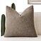 Foindtower Decorative Textured Boucle Throw Pillow Covers Accent Solid Pillow Cases Neutral Soft Cozy Couch Cushion Case for Chair Sofa Bedroom Living Room Home Decor 20x20 Inch1PCLight Brown