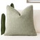 Foindtower Decorative Textured Boucle Throw Pillow Covers Accent Solid Pillow Cases Neutral Soft Cozy Couch Cushion Case for Chair Sofa Bedroom Living Room Home Decor 24x24 Inch1PCDirty Sage Green
