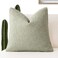 Foindtower Decorative Textured Boucle Throw Pillow Covers Accent Solid Pillow Cases Neutral Soft Cozy Couch Cushion Case for Chair Sofa Bedroom Living Room Home Decor 24x24 Inch1PCDirty Sage Green