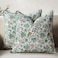 CPC COTTON CPC 100 Cotton Throw Pillow Covers 18x18 Inch Set of 2 Blue Block Print Pattern Couch Pillow Cute Boho Decorative Pillows for Living Room Bedroom with Hidden Zipper Harvest Bloom
