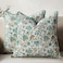 CPC COTTON CPC 100 Cotton Throw Pillow Covers 18x18 Inch Set of 2 Blue Block Print Pattern Couch Pillow Cute Boho Decorative Pillows for Living Room Bedroom with Hidden Zipper Harvest Bloom