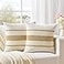 Fancy Homi Set of 2 Tan Neutral Decorative Throw Pillow Cover 18x18 Inch for Couch Bed Sofa Aesthetic Modern Organic Farmhouse Boho Home Decor Soft Cotton Cute Accent Macrame Taupe Cushion Case