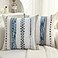 PLEPATE Boho Pillow Covers 18x18 Set of 2 for CouchModern Farmhouse Sofa Decorative Blue Throw Pillow Covers Textured Chenille Cushion Covers Outdoor Netural Bohemian Pillow Cases Square