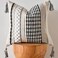 AmHoo Chenille Striped Textured Boho Throw Pillow Covers Aesthetic with Tassels Woven Decorative Pillow Case for Couch Bed Sofa Bedroom Modern Funky 18 x 18Inch Black