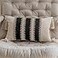 vctops Boho Cotton Linen Decorative Throw Pillow Covers with Tassels 16x24 Inch Soft Farmhouse Neutral Stripe Pillow Covers Accent Macrame Woven Black Cushion Case for Couch Sofa Car Tree A16x24