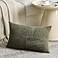 Fancy Homi Set of 1 Olive Green Long Lumbar Decorative Throw Pillow Covers 12x24 Inch for Couch Bed Sofa Rustic Farmhouse Boho Home Decor Soft Striped Corduroy Rectangle Accent Cushion Case 30x60 cm
