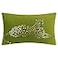 JWH Leopard Print Throw Pillow Cover Decorative Velvet Cushion with Gold Foil Printing Lumbar Pillowcase for Bed Couch Chair Car 12x20 Inches Green