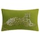 JWH Leopard Print Throw Pillow Cover Decorative Velvet Cushion with Gold Foil Printing Lumbar Pillowcase for Bed Couch Chair Car 12x20 Inches Green