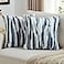 FUTEI Pack of 2 Faux Fur Plush Throw Pillow Covers 18x18 Inch Soft Tie Dye Striped Textured Farmhouse Decorative Cushion Covers Modern Home Decor for Couch Bed Living Room Blue White