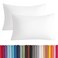 BEDSUM Microfiber Queen Pillowcases Set of 2 Soft Wrinkle Resistant and Easy Care Pillow Cases with Envelope Closure 20x30 inches White