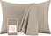 Mellanni Pillow Cases Luxury Extra Soft Cooling Pillow Covers 2 PC Iconic Collection Pillowcases Envelope Closure StandardQueen 20 x 30 Tan