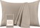 Mellanni Pillow Cases Luxury Extra Soft Cooling Pillow Covers 2 PC Iconic Collection Pillowcases Envelope Closure StandardQueen 20 x 30 Tan