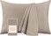 Mellanni Pillow Cases Luxury Extra Soft Cooling Pillow Covers 2 PC Iconic Collection Pillowcases Envelope Closure StandardQueen 20 x 30 Tan