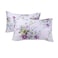 WBYCOTBED 2 Piece 400 Thread Count 100 Cotton Pillow Cases Purple Floral White Standard Size Pillow Shams Soft Silky Pillow Cover