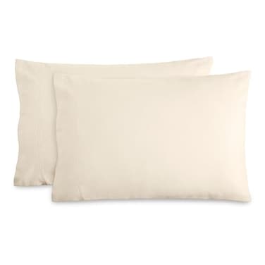 Bare Home Flannel King Pillowcases Set of 2100 Cotton Velvety Soft Cozy Double Brushed Heavyweight Flannel Pillowcases King Pillowcase Set of 2 Sand
