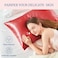 BEDELITE Satin Pillowcase for Hair and Skin Super Soft and Cooling Similar to Silk Pillow Cases 2 Pack with Envelope Closure Gift for Women Men20x26 Standard Size Baked Apple