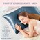 BEDELITE Satin Pillowcase for Hair and Skin Super Soft and Cooling Similar to Silk Pillow Cases 2 Pack with Envelope Closure Gift for Women Men20x26 Standard Size Bluesteel