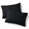 Bedsure King Size Pillow Cases Set of 2 Black Brushed Microfiber Pillowcases 2 Pack Super Soft Pillow Case Cover with Envelope Closure for Kids Wrinkle Fade Resistant 20x36 Inches