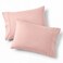 Bedsure King Size Pillow Cases Set of 2 Blush Pink Brushed Microfiber Pillowcases 2 Pack Super Soft Pillow Case Cover with Envelope Closure for Kids Wrinkle Fade Resistant 20x36 Inches