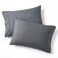 Bedsure King Size Pillow Cases Set of 2 Dark Grey Brushed Microfiber Pillowcases 2 Pack Super Soft Pillow Case Cover with Envelope Closure for Kids Wrinkle Fade Resistant 20x36 Inches