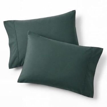 Bedsure King Size Pillow Cases Set of 2 Forest Green Brushed Microfiber Pillowcases 2 Pack Super Soft Pillow Case Cover with Envelope Closure for Kids Wrinkle Fade Resistant 20x36 Inches