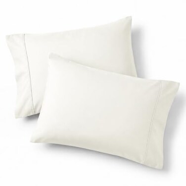 Bedsure Queen Pillow Cases Set of 2 Ivory Brushed Microfiber Pillowcase 2 Pack Super Soft Pillowcase Cream Pillow Case Covers with Envelope Closure for Kids Wrinkle Fade Resistant 20x30 Inches