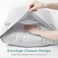 beddingstar Body Pillow Cover 20x72 Body Pillow Case 100 Egyptian Cotton 600 Thread Count Soft Skin Friendly 1 Pack Body Pillowcase with Envelope Closure 20 x 72 Inches Silver Grey