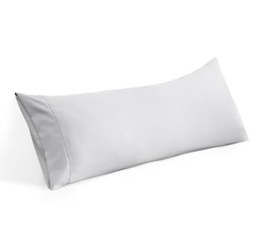beddingstar Body Pillow Cover 20x72 Body Pillow Case 100 Egyptian Cotton 600 Thread Count Soft Skin Friendly 1 Pack Body Pillowcase with Envelope Closure 20 x 72 Inches Silver Grey