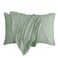 JELLYMONI 100 Natural Cotton Striped King Pillowcases Set 2 Pack White and Green Stripes Pattern Printed Pillow Covers with Envelope ClosurePillows are not Included